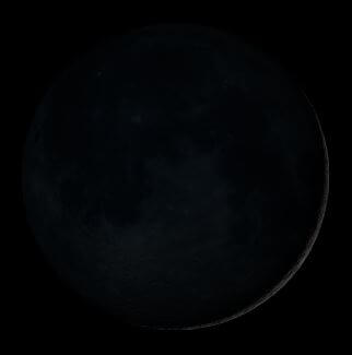 Fases de la luna: Luna nueva